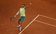 Carlos Alcaraz in action at the Madrid Open